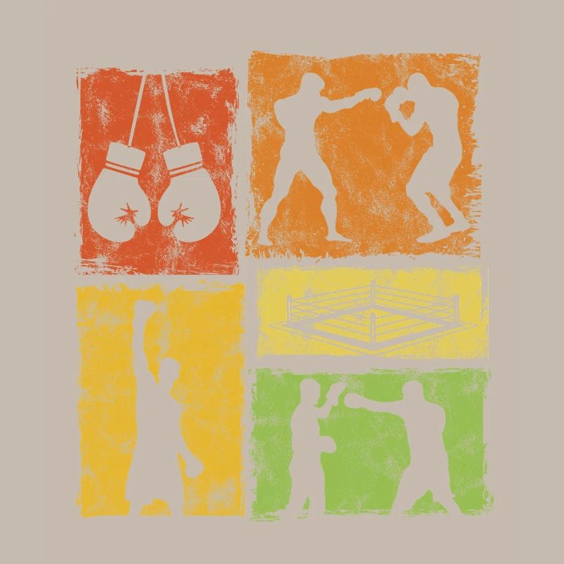 Graphisme de style rétro de boxe pour les pros de la boxe