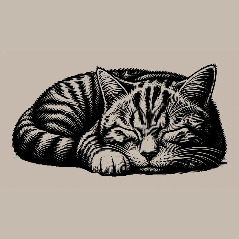 Chaton endormi mignon