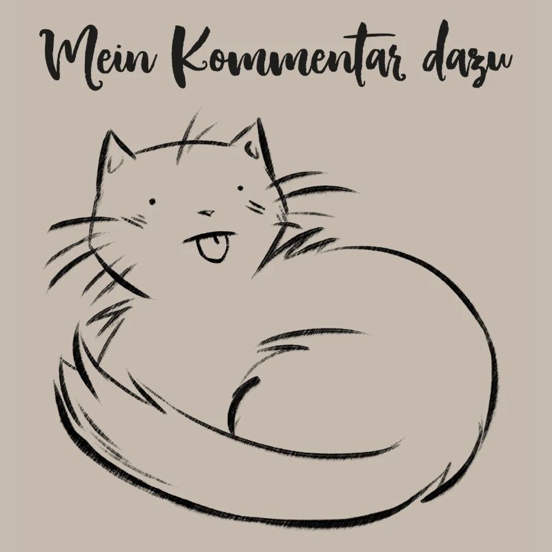 Chat - Mon commentaire - noir