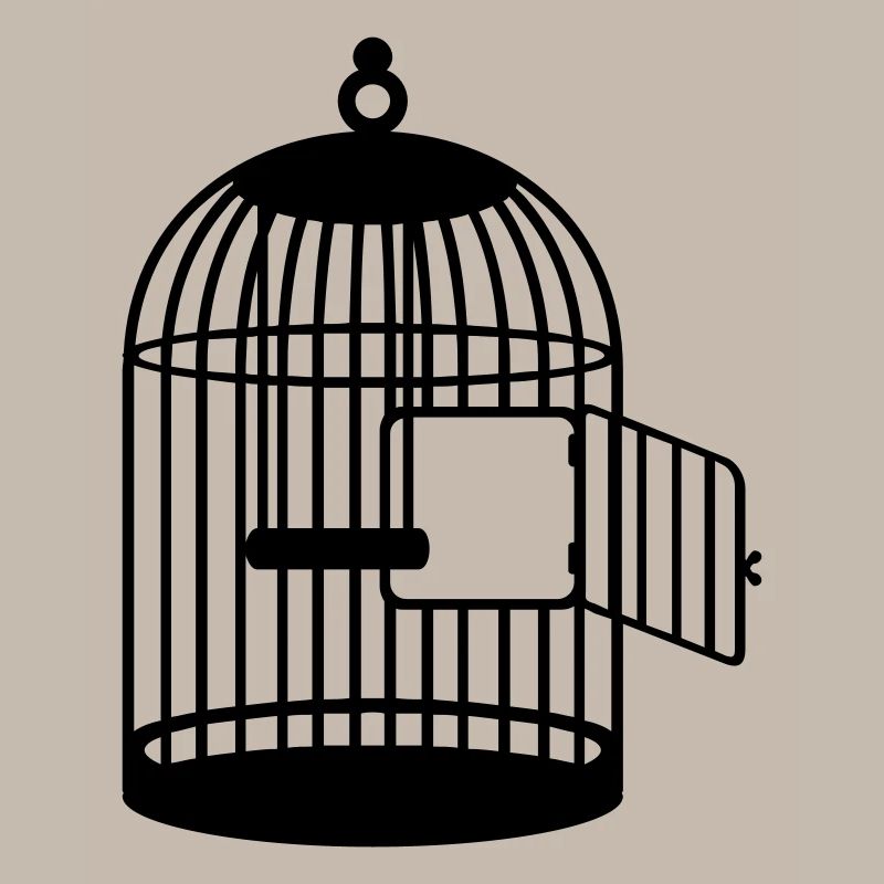 cage vide ouvert/ empty cage (1c)