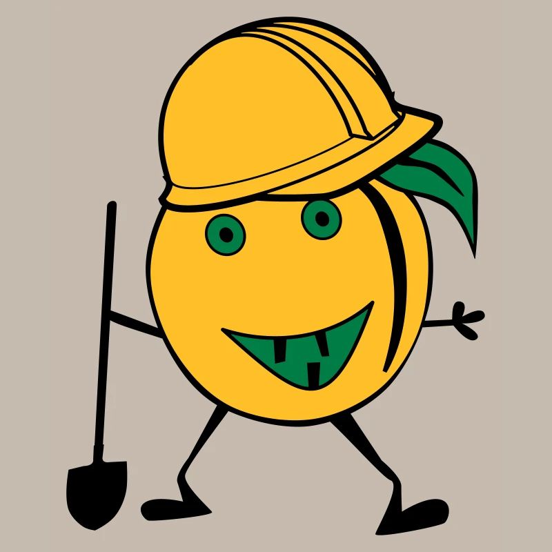 Orangen Bauarbeiter