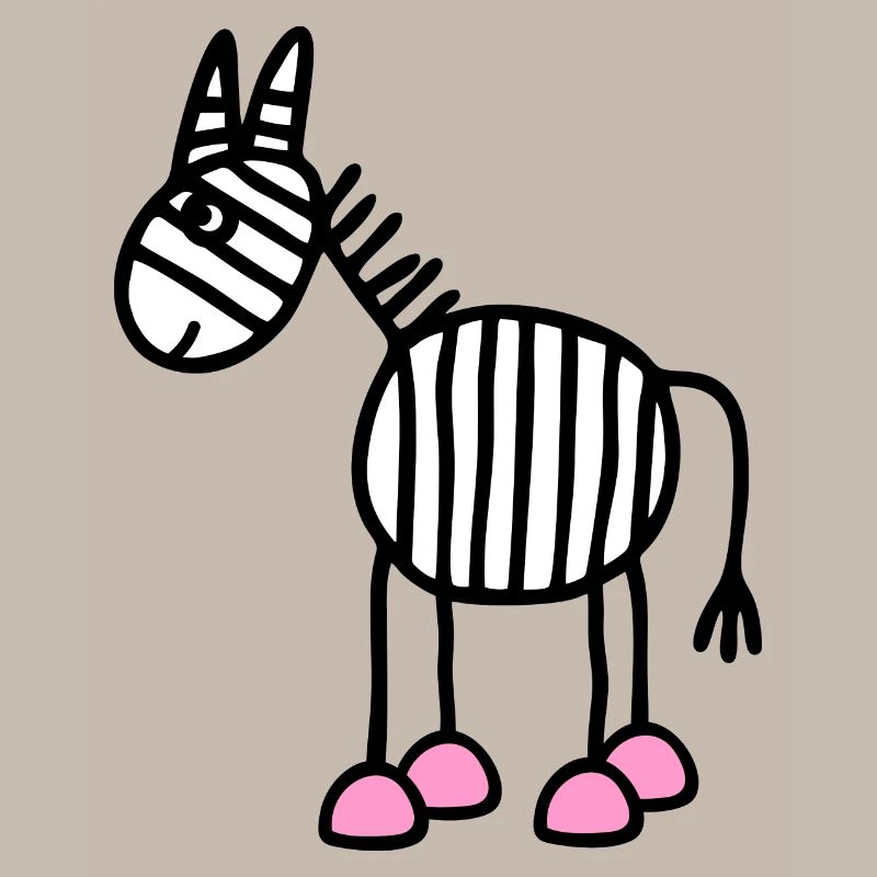 cheval bande à rayures Zebra