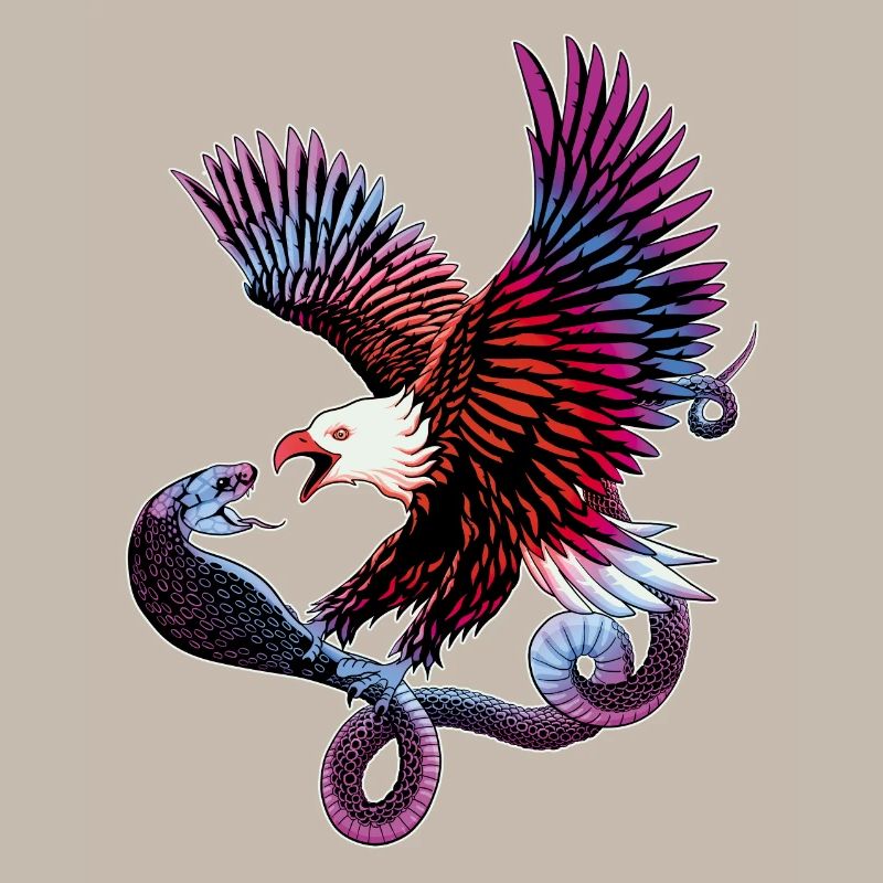 Eagle and snake