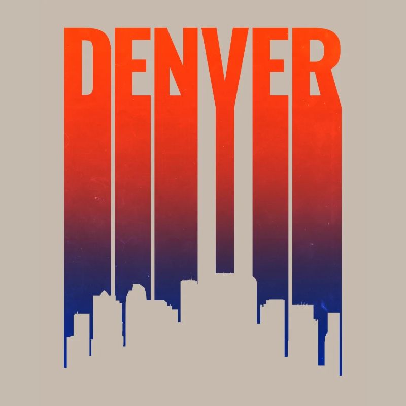 Gradient du coucher de soleil de la Skyline de Denver