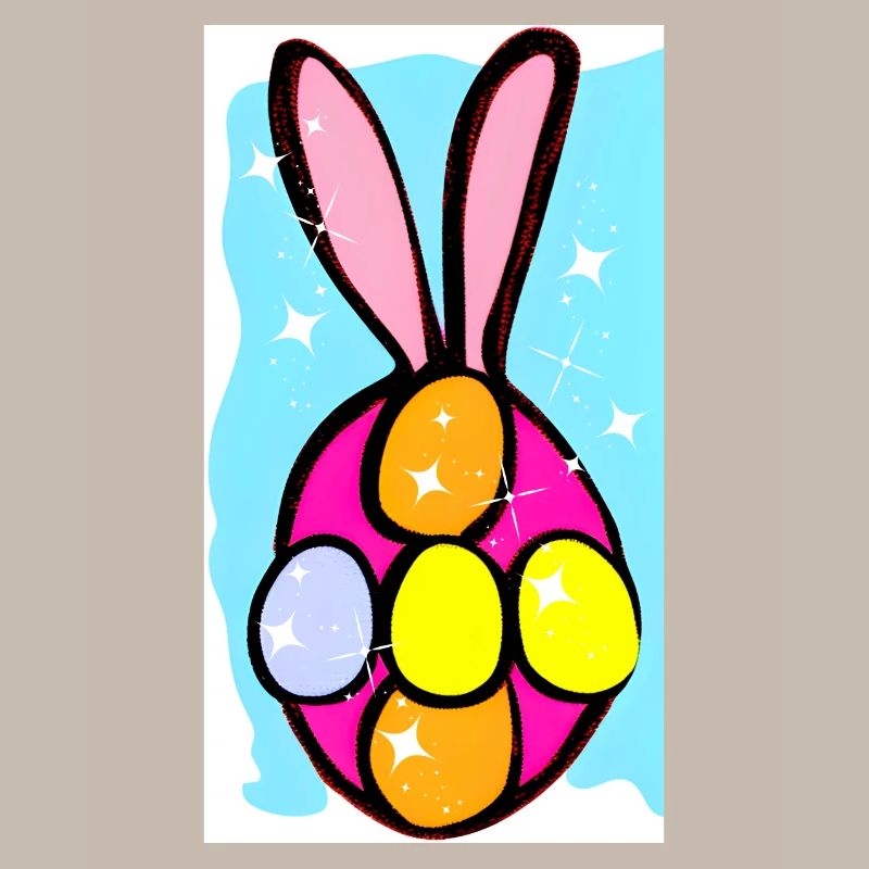Bunte Osterhasen-Eier Illustration