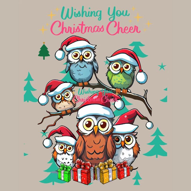 Festliche Eule Weihnachtsstimmung Design