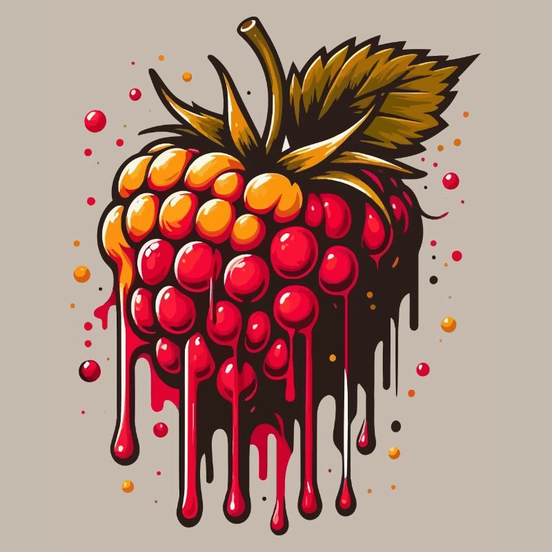 Two-tone dripping raspberry