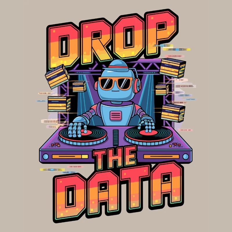 Drop the Data DJ Robot Techno Design