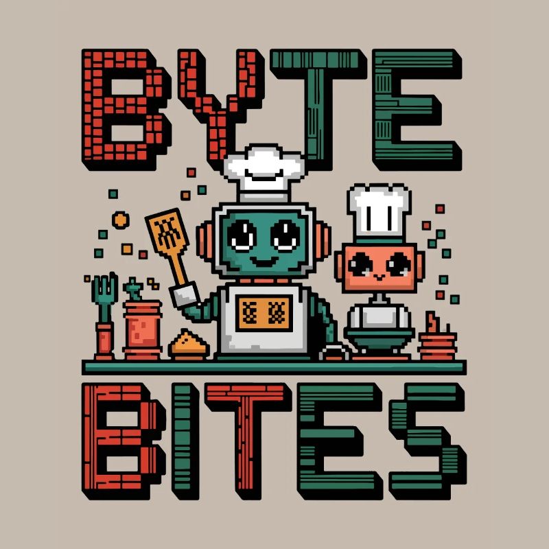 Byte - De mignons chefs robots pixel qui cuisinent pour s’amuser