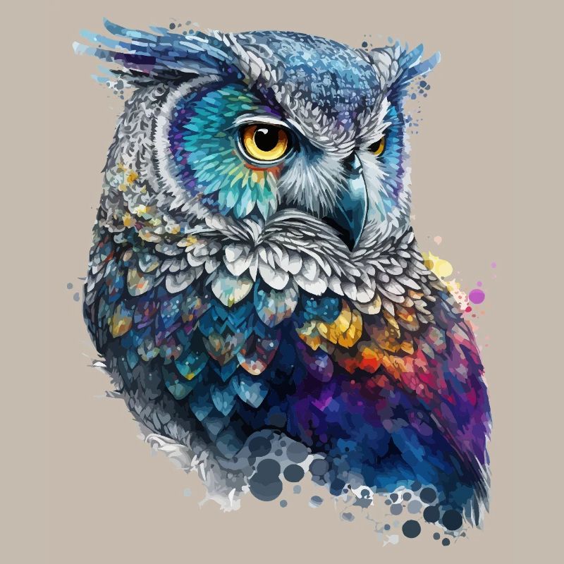 Aquarell Eule