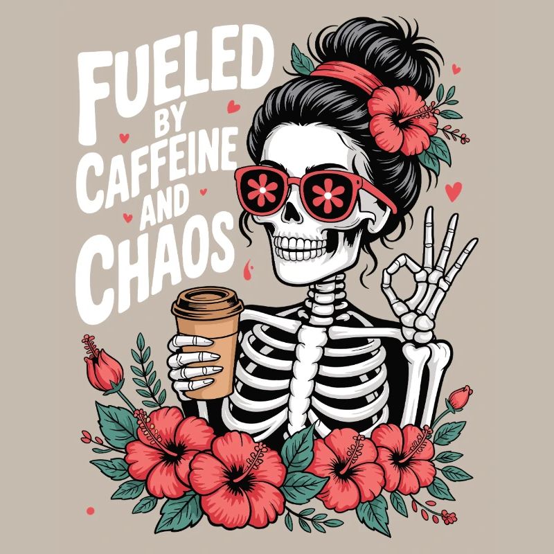 Mutter Koffein Mutter Skelett Kaffee