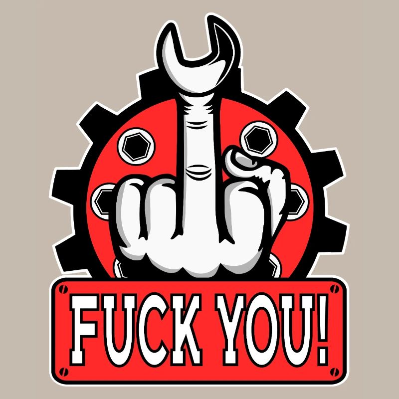 Provocative middle finger statement