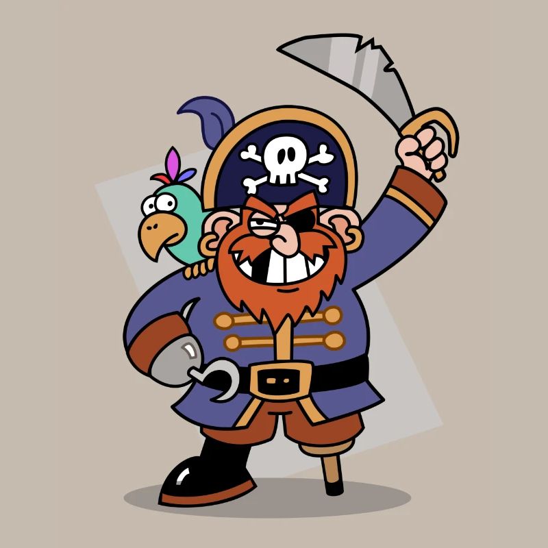 Écart de dent de pirate avec agallo de couleur