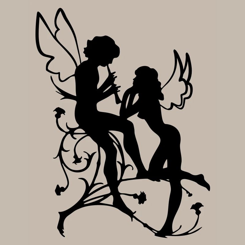 Engel, Fee, Elfe, Scherenschnitt Liebe Schutzengel