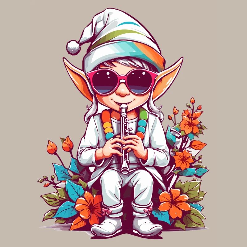 Elfe avec flûte