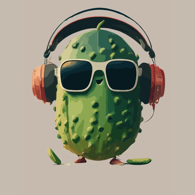 Cool Groovender Kaktus mit Kopfhörer Sommer Vibes