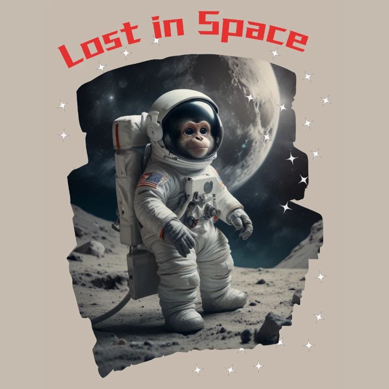 Perdu dans l’espace - Monkey en tant qu’astronaute