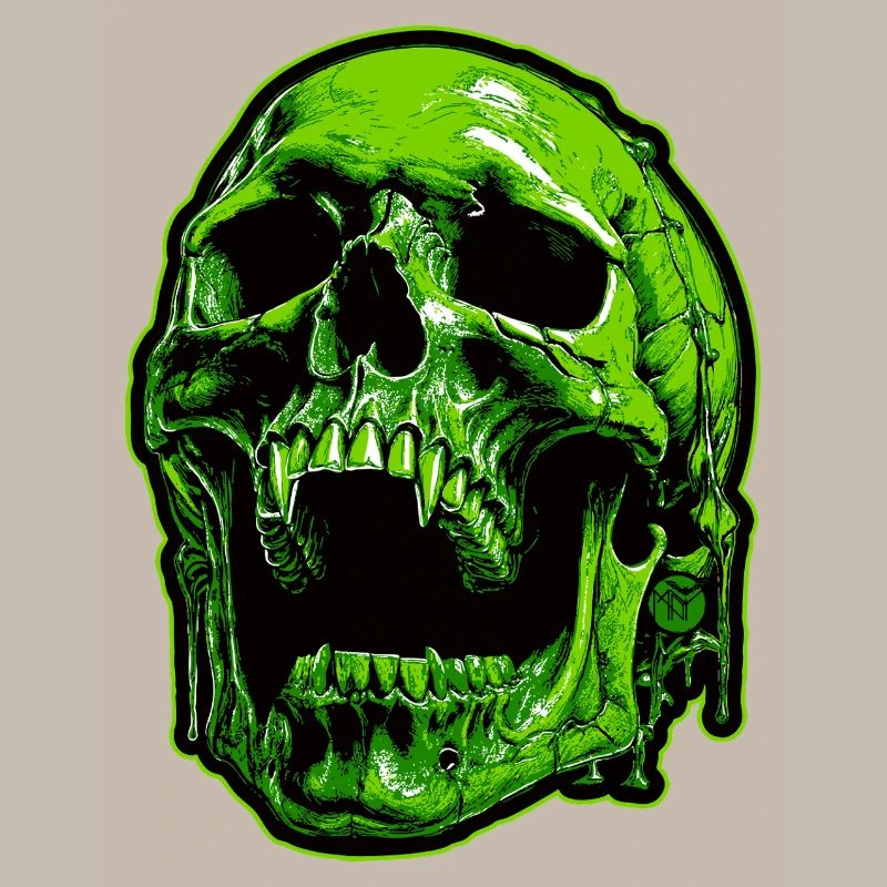 Crâne de vampire vert