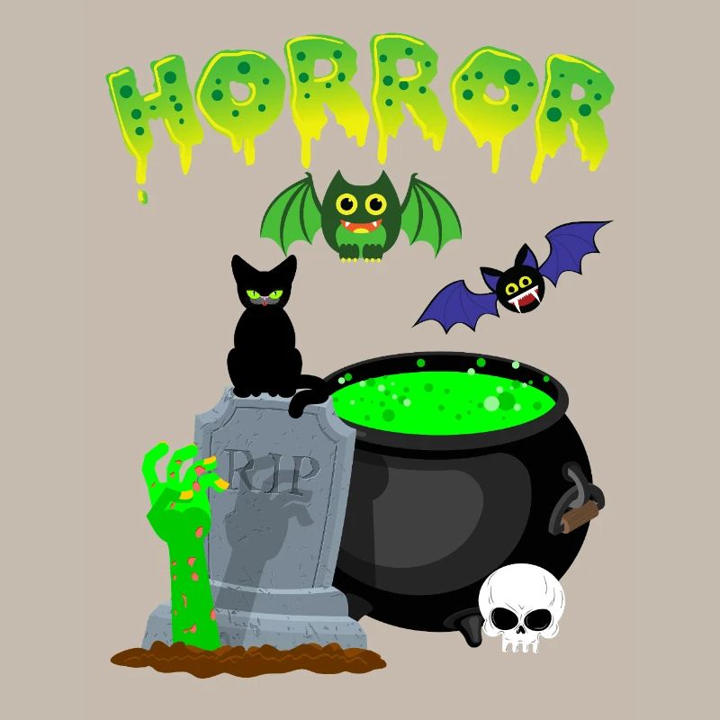 Green Witch's Cauldron Spooky Night