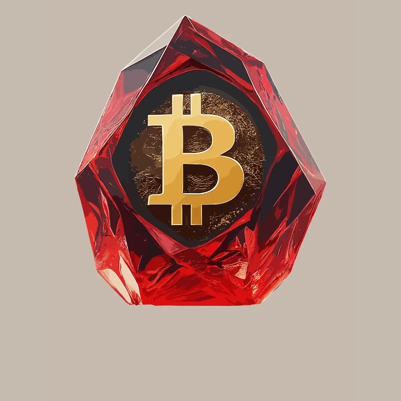Edelstein Bitcoin Symbol Kryptowährung