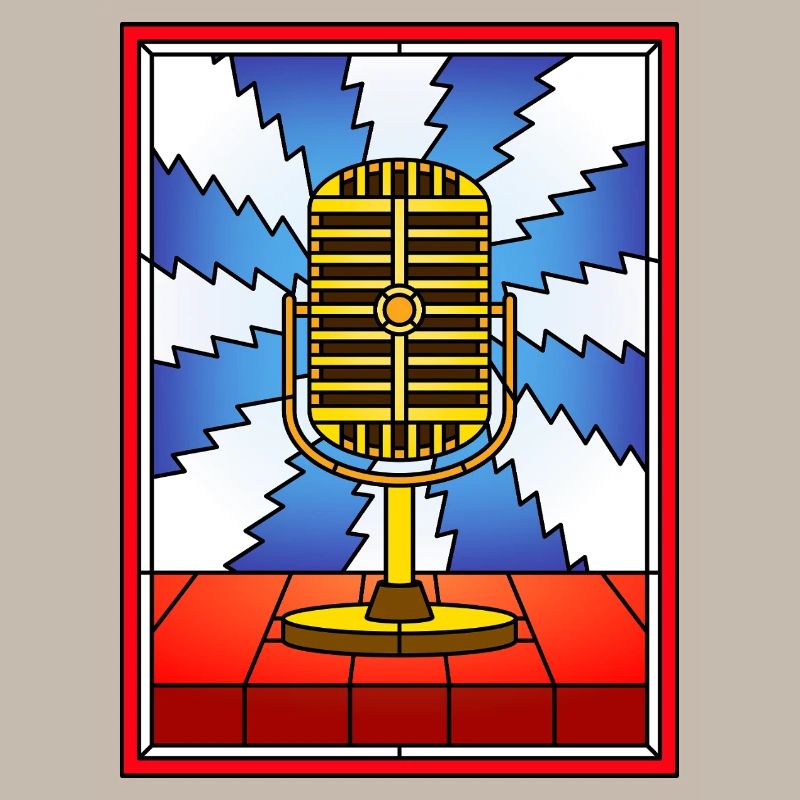 Conception rétro de vitrail micro