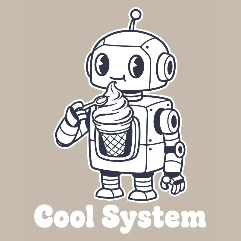 Roboter mit Eiscreme
