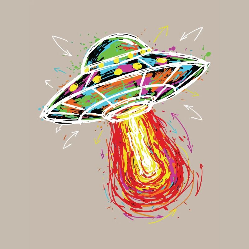 UFO Space Scribble Scribble Color