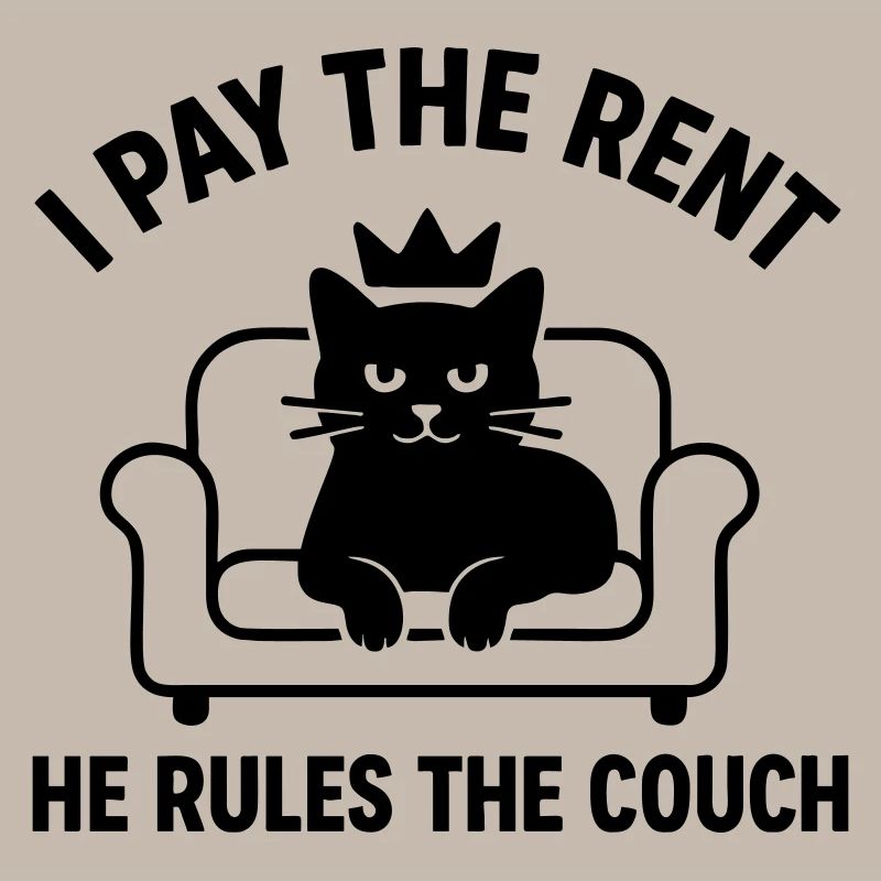 Lustige Katze Herr des Sofas