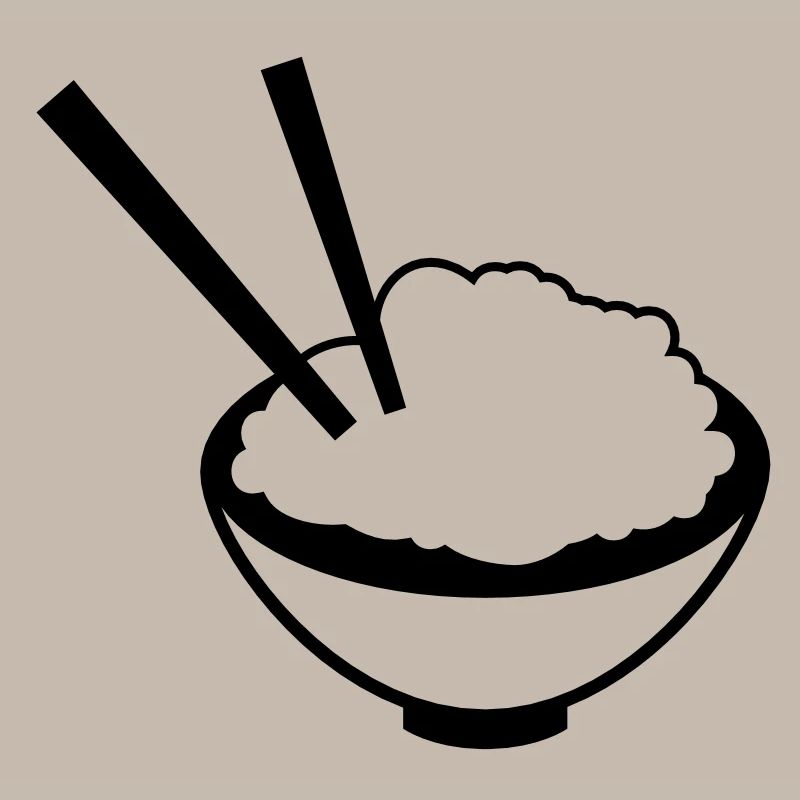 Chine plat de riz avec des baguettes