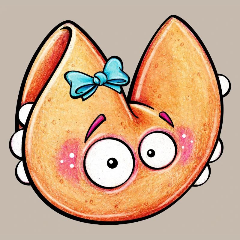 fortune cookie monster with bow