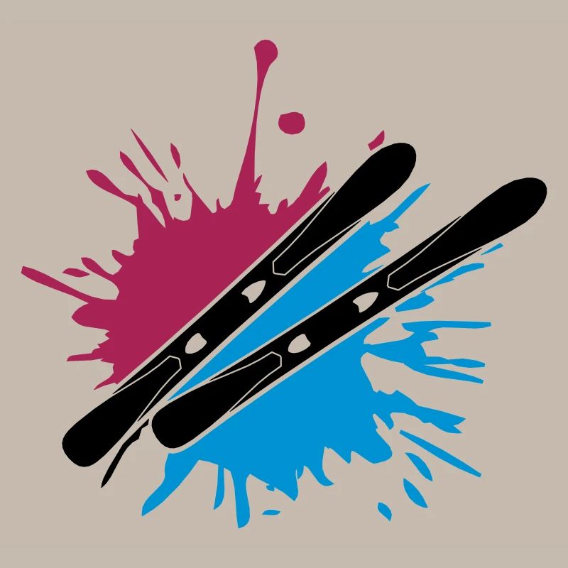bunt klecks ski spritzer farbe graffiti 2 bretter