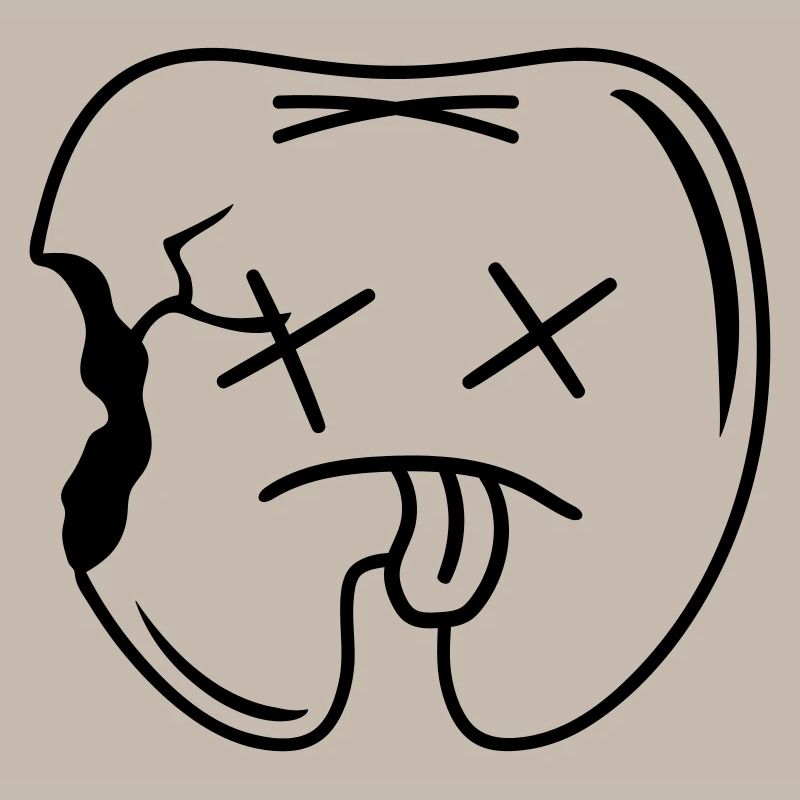 bande dessinée caries trou dans la dent