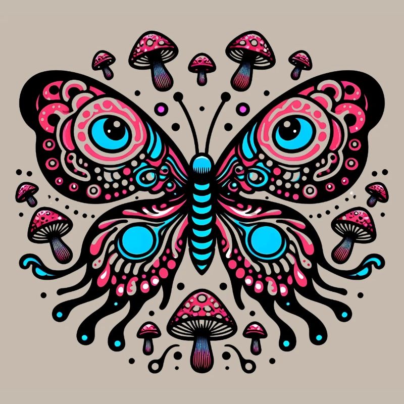 Vibrant Comic Butterfly