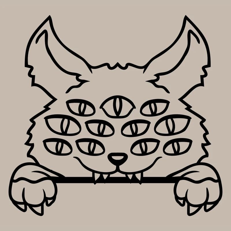 Cat Demon Many Eyes Devil Hell Evil Monster
