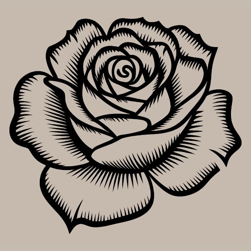 Rose - Logo botanique cool