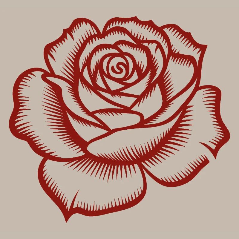 Rose - Logo botanique cool