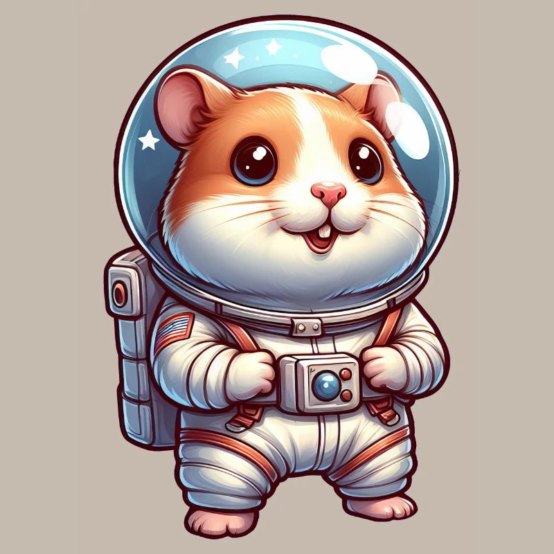 Mignon hamster astronaute dans l’espace