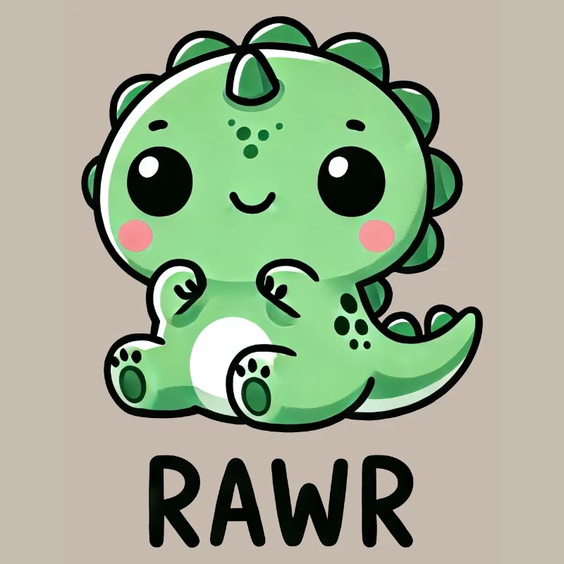 Mignon Dino T-Rex Chibi Roar Dessin animé