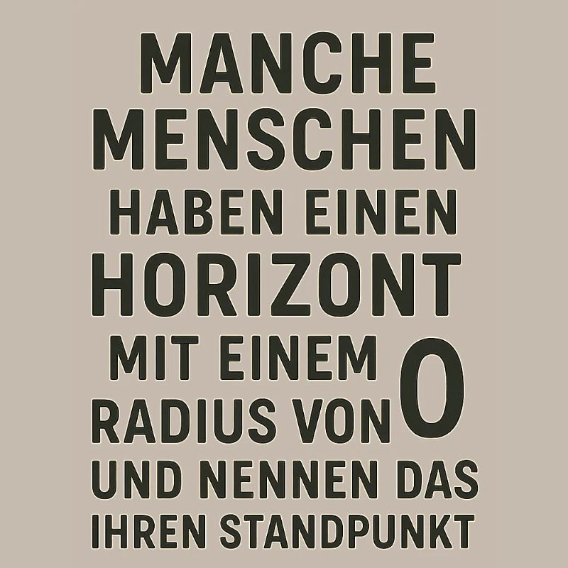 Nullradius-Horizont Standpunkt Spruch