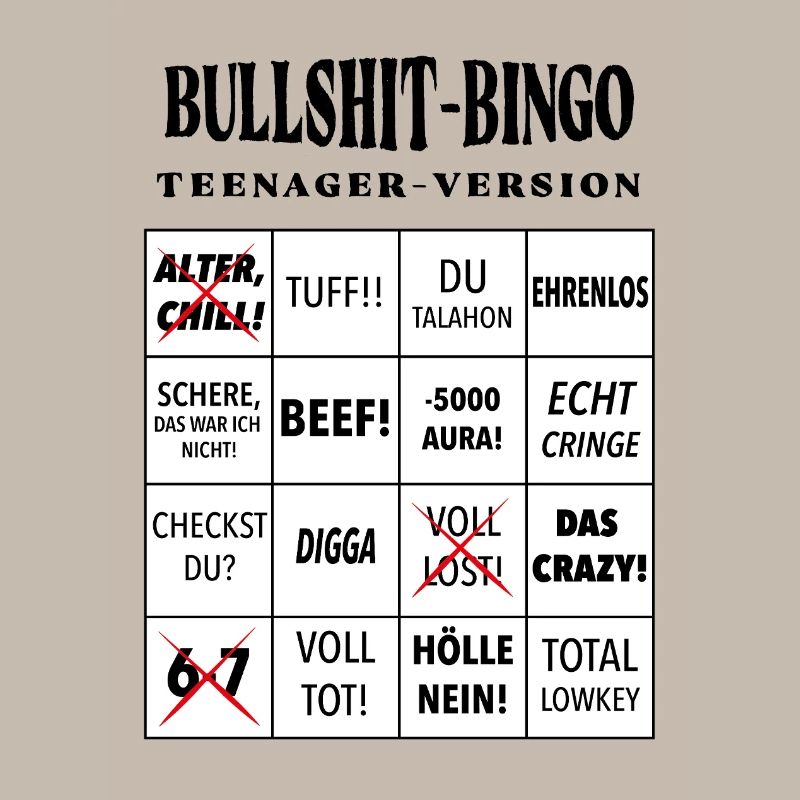 Bingo à la connerie – Version ado