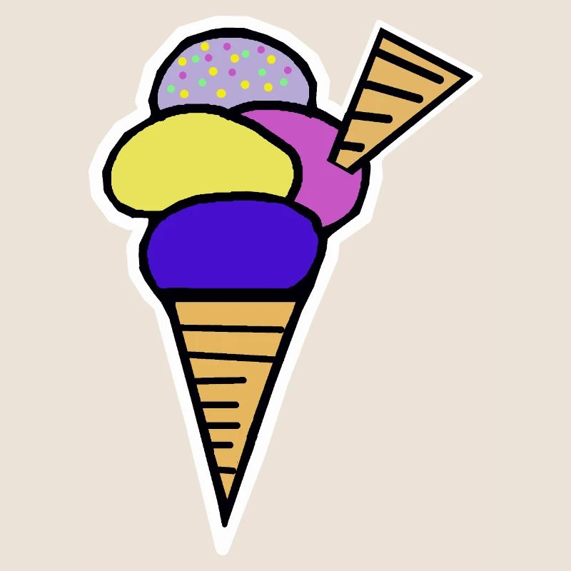 Eiswaffel Eiscreme Eis Kinder Retro