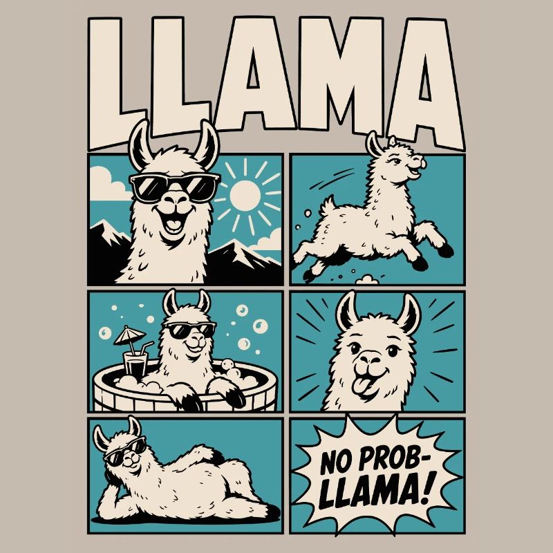 Chill Llama Comic Design