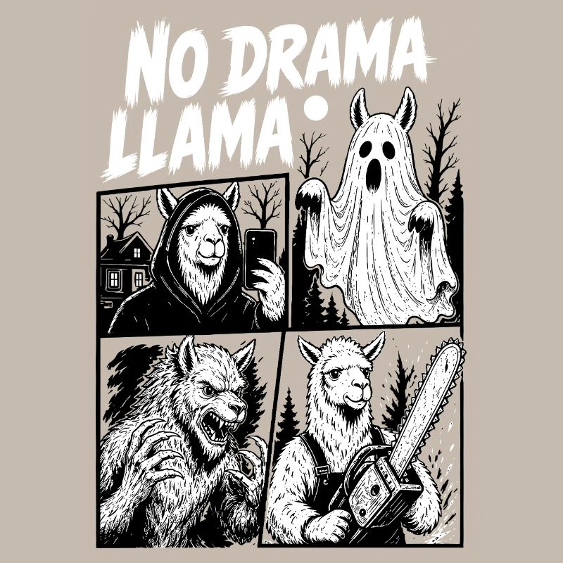 Sans drame Llama Horror Comic