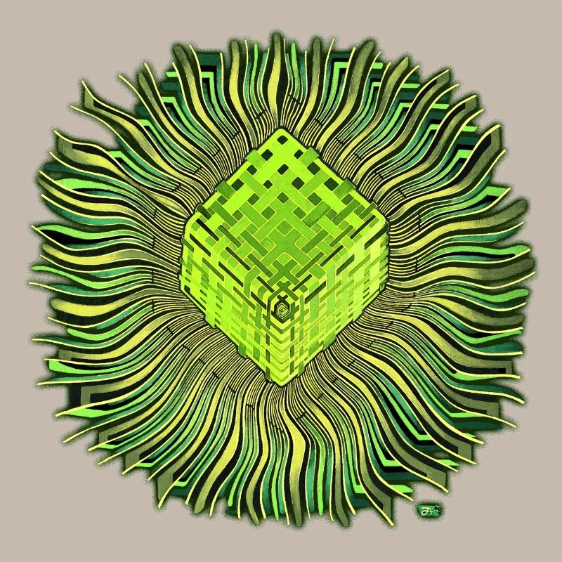 Psychedelic Cube / Psychedelischer Würfel