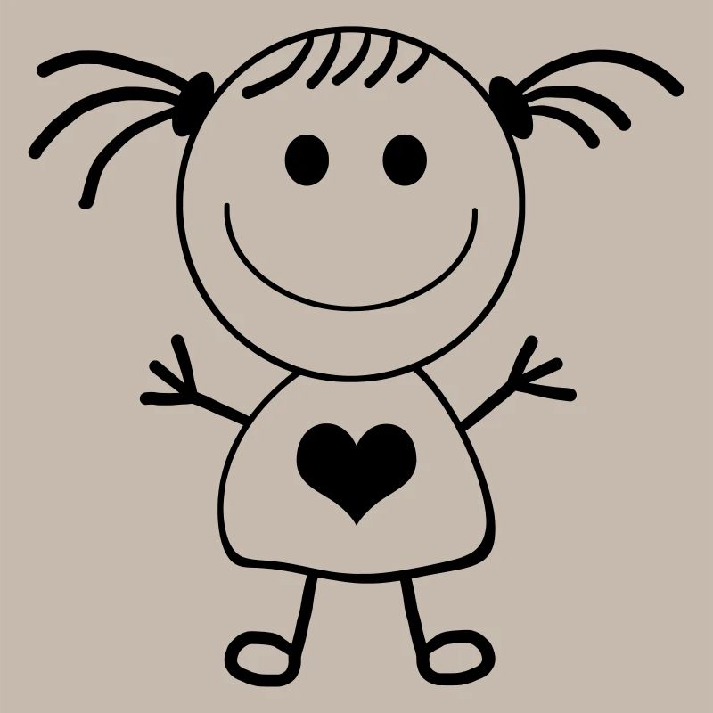 Mädchen Strichmännchen