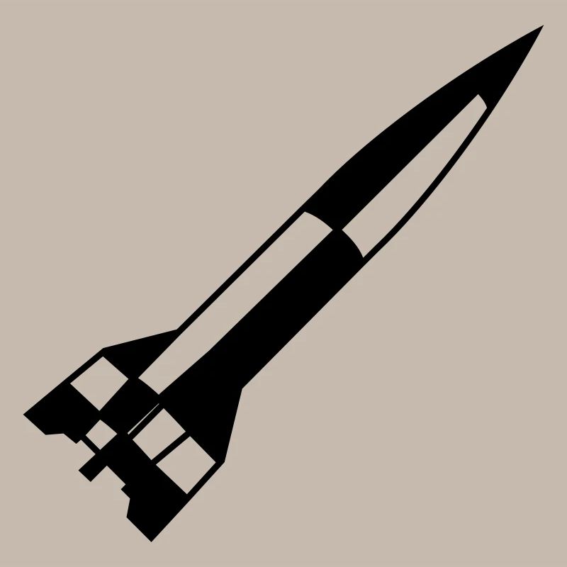 A4 Rakete einfarbig schwarz