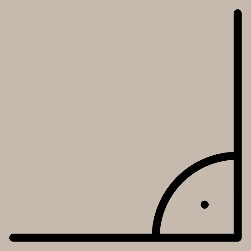 Mathematics icon - right angle