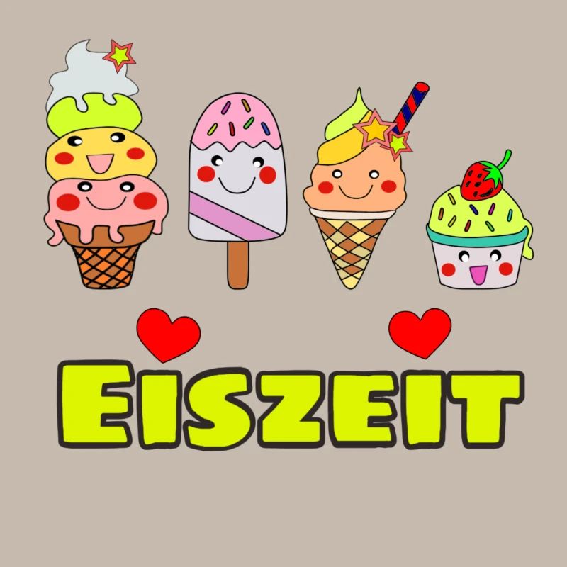 Eiszeit Eis Süßes Sommer Eis Shirt
