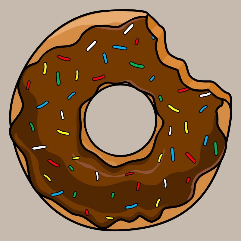 Donut mit Biss Schokolade