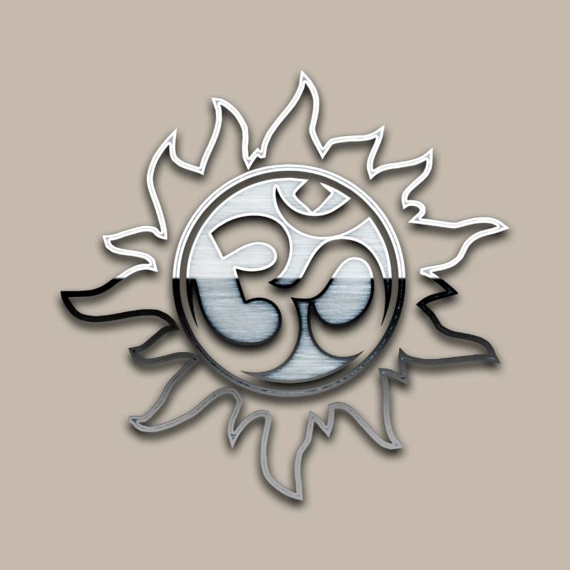 EsoGeo ★ Om Aum 01 ★ Silber Effekt Style ★ Silver